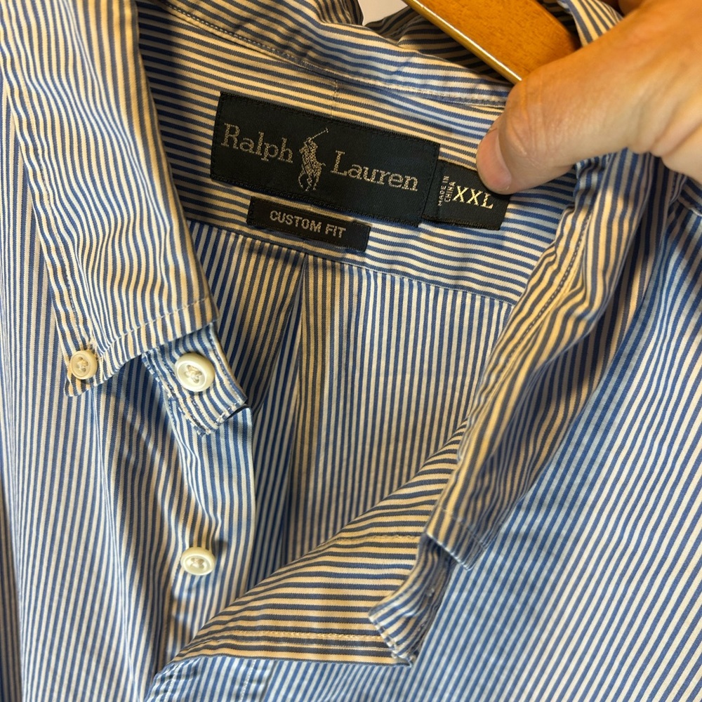 Ralph Lauren Blue Striped Men's Shirt